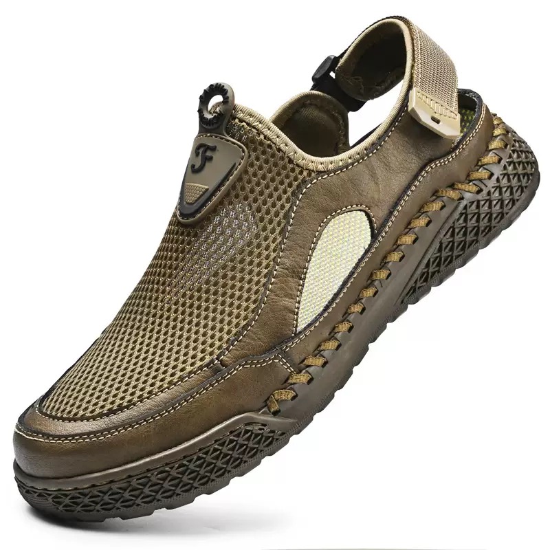 ⏰Last Day! 45% OFF 🔥VELTOE®Men's Handcrafted Cowhide Breathable Orthopedic Outdoor Sandals