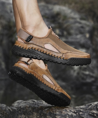 ⏰Last Day! 45% OFF 🔥VELTOE®Men's Handcrafted Cowhide Breathable Orthopedic Outdoor Sandals