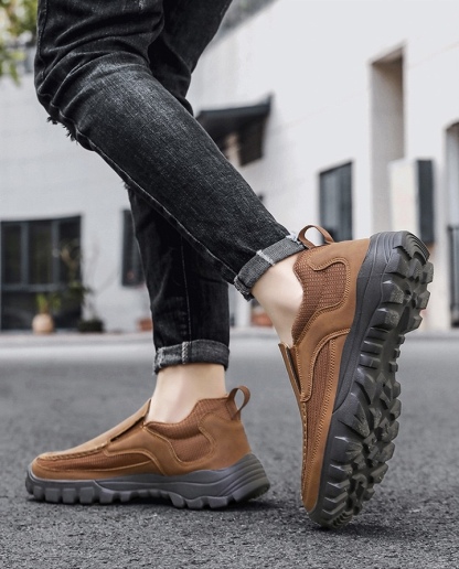 ⏰Last Day! 45% OFF 🔥HIKER®Men's Genuine Leather Outdoor Waterproof Orthopedic Walking Shoes