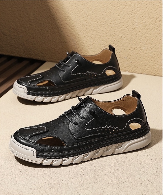 ⏰Last Day! 45% OFF 🔥VELTOE®Men's Handcrafted Cowhide Breathable Orthopedic Outdoor Sandals