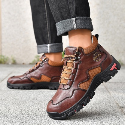 ⏰Last Day! 45% OFF 🔥VELTOE®Men's Genuine Leather Outdoor Waterproof Orthopedic Walking Shoes