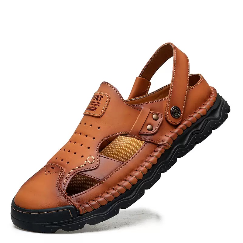 ⏰Last Day! 45% OFF 🔥VELTOE®Men's Handcrafted Cowhide Breathable Orthopedic Outdoor Sandals