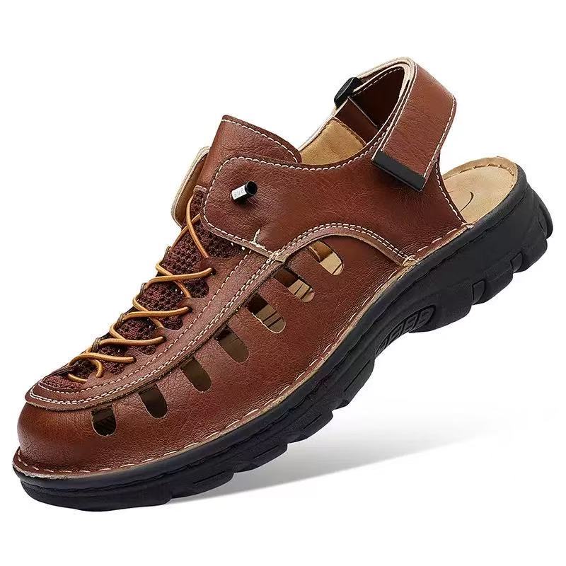 ⏰Last Day! 45% OFF 🔥VELTOE®Men's Handcrafted Cowhide Breathable Orthopedic Outdoor Sandals