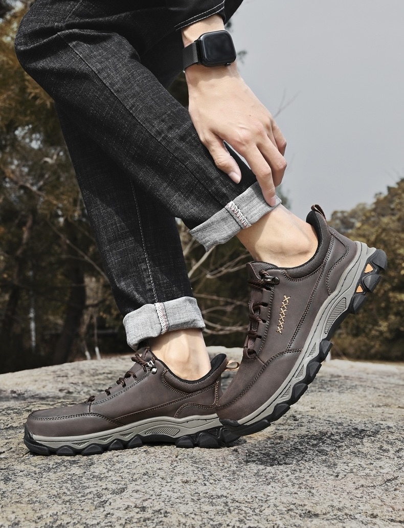 ⏰Last Day! 45% OFF 🔥VELTOE®Men's Genuine Leather Outdoor Waterproof Orthopedic Walking Shoes