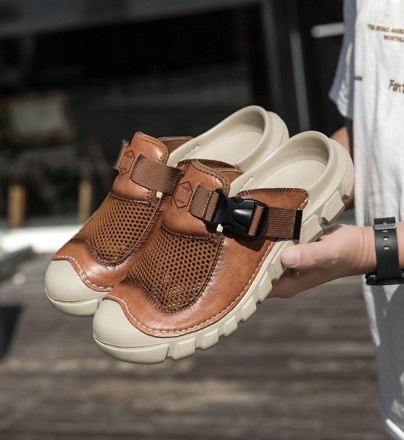 ⏰Last Day! 45% OFF 🔥VELTOE®Men's Handcrafted Cowhide Mesh Breathable Orthopedic Outdoor Sandals