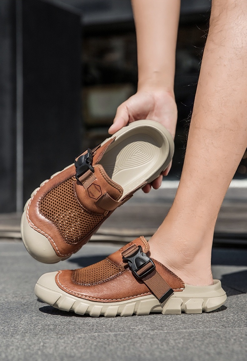 ⏰Last Day! 45% OFF 🔥VELTOE®Men's Handcrafted Cowhide Mesh Breathable Orthopedic Outdoor Sandals