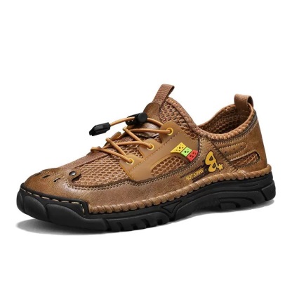 ⏰Last Day! 45% OFF  🔥MANTRAFF®Men's Handmade Genuine Leather Breathable Orthopedic Slip-on Sandals