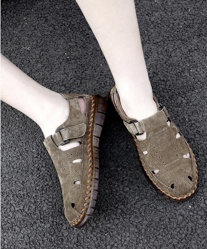 ⏰Last Day! 45% OFF  🔥MANTRAFF®Men's Handmade Genuine Leather Breathable Orthopedic Slip-on Sandals