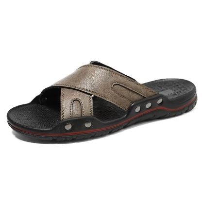 ⏰Last Day! 45% OFF  🔥VELTOE ®Men's Handmade Genuine Leather Breathable Orthopedic Slip-on Sandals