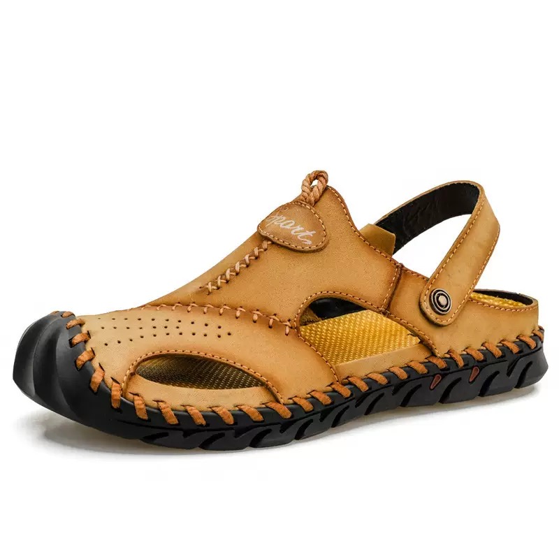 ⏰Last Day! 45% OFF 🔥VELTOE®Men's Handcrafted Cowhide Breathable Orthopedic Outdoor Sandals