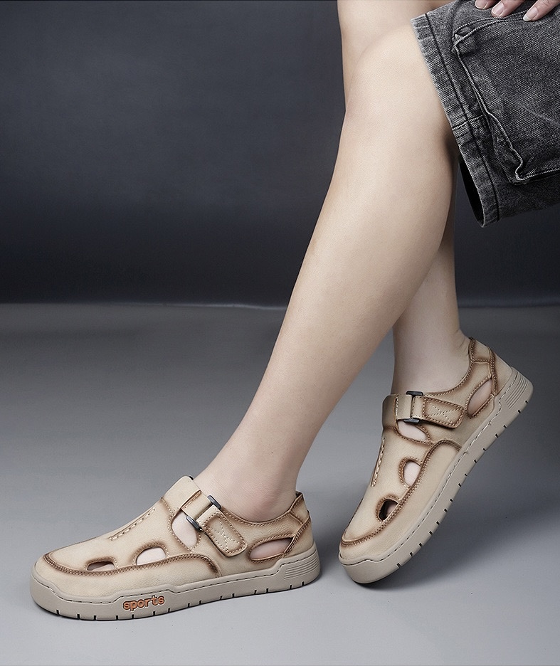 ⏰Last Day! 45% OFF 🔥VELTOE®Men's Handcrafted Cowhide Breathable Orthopedic Outdoor Sandals