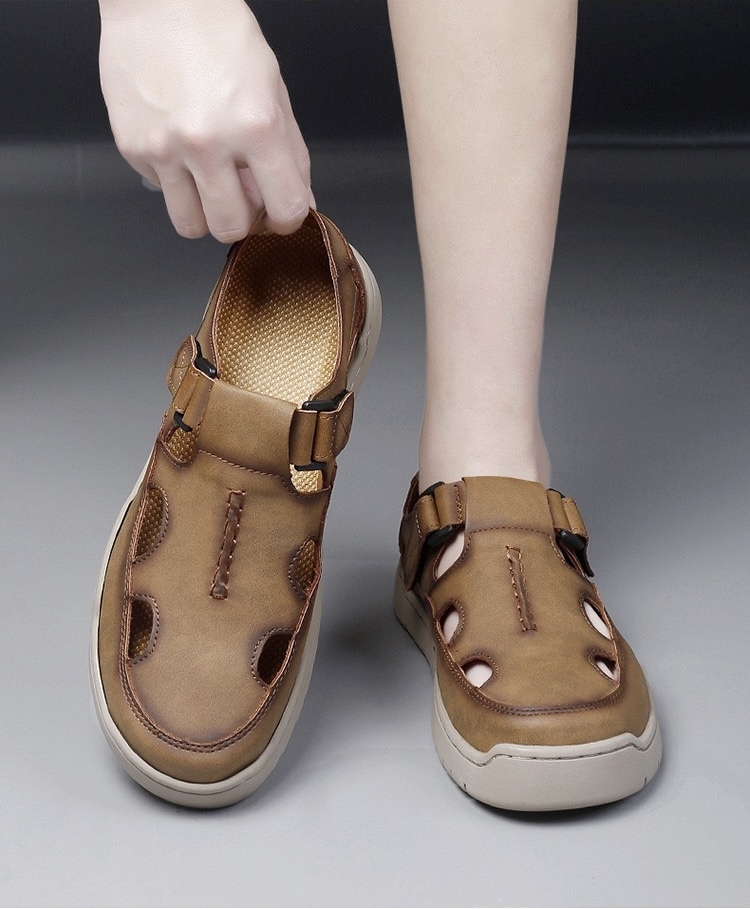 ⏰Last Day! 45% OFF 🔥VELTOE®Men's Handcrafted Cowhide Breathable Orthopedic Outdoor Sandals