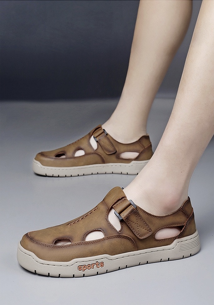 ⏰Last Day! 45% OFF 🔥VELTOE®Men's Handcrafted Cowhide Breathable Orthopedic Outdoor Sandals