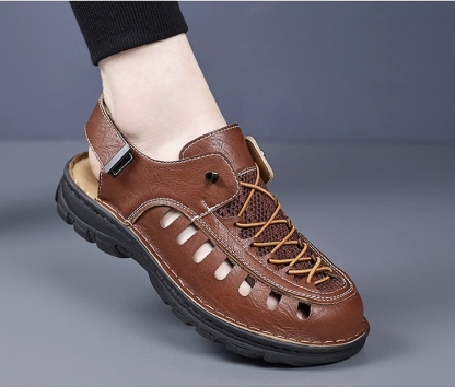 ⏰Last Day! 45% OFF 🔥VELTOE®Men's Handcrafted Cowhide Breathable Orthopedic Outdoor Sandals