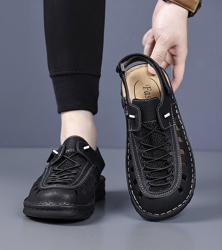 ⏰Last Day! 45% OFF 🔥VELTOE®Men's Handcrafted Cowhide Breathable Orthopedic Outdoor Sandals