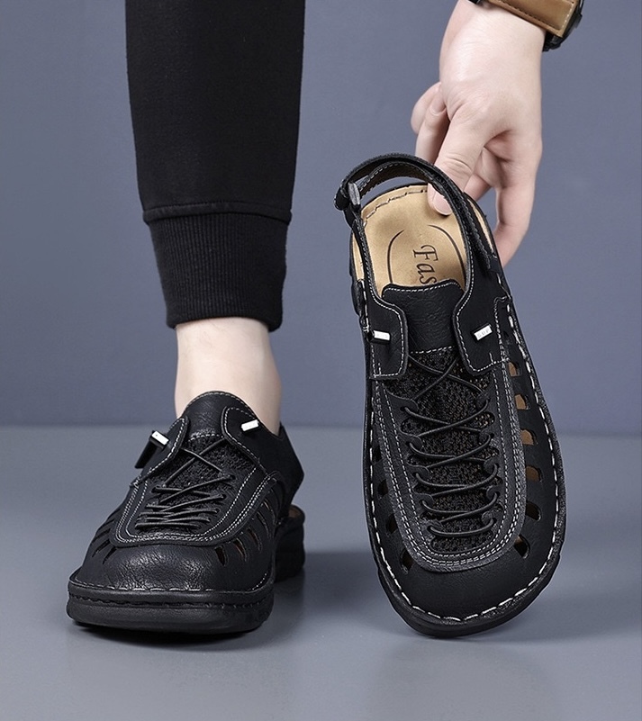 ⏰Last Day! 45% OFF 🔥VELTOE®Men's Handcrafted Cowhide Breathable Orthopedic Outdoor Sandals