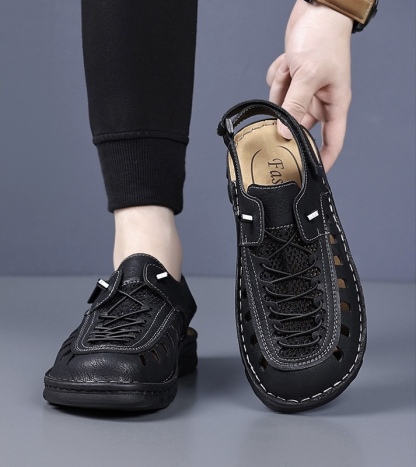 ⏰Last Day! 45% OFF 🔥VELTOE®Men's Handcrafted Cowhide Breathable Orthopedic Outdoor Sandals