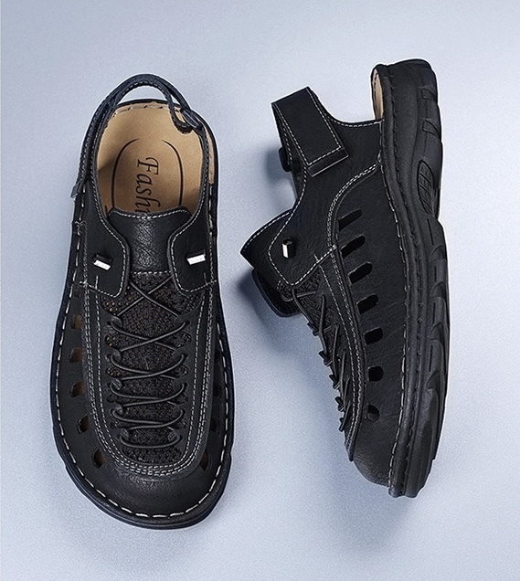 ⏰Last Day! 45% OFF 🔥VELTOE®Men's Handcrafted Cowhide Breathable Orthopedic Outdoor Sandals