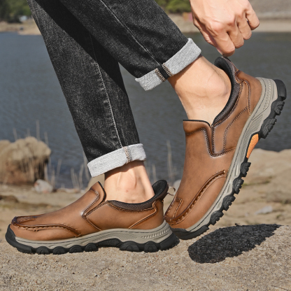 ⏰Last Day! 45% OFF 🔥VELTOE®Men's Genuine Leather Outdoor Waterproof Orthopedic Walking Shoes