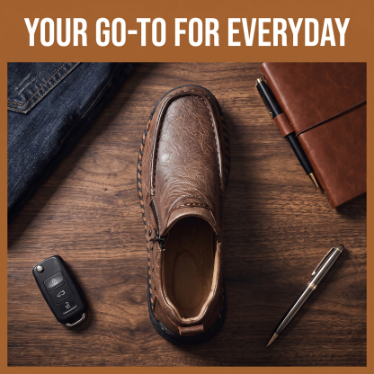 ⏰Last Day! 45% OFF  🔥VELTOE®Men's Vintage Side‑Zip Mid‑Top Leather Boots