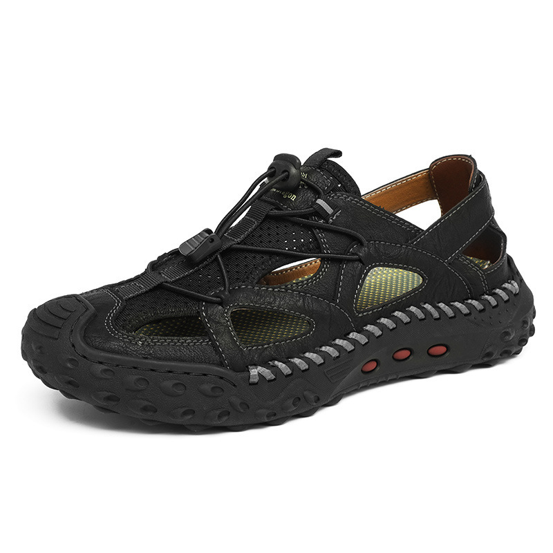 🔥 MANTRAFF®Men's Ultralight Genuine Leather Orthopedic Outdoor Casual Shoes