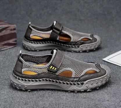 ⏰Last Day! 45% OFF 🔥MANTRAFF®Men's Handcrafted Genuine Leather Orthopedic 2 in 1 Sandals