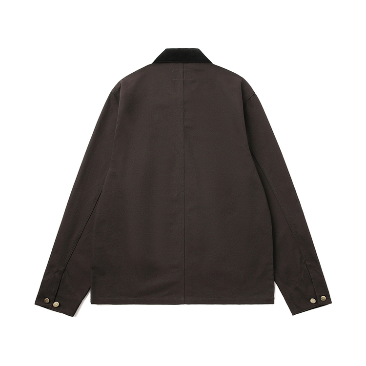 Simple Button-Decorated Retro Style Men's Long-Sleeved Top