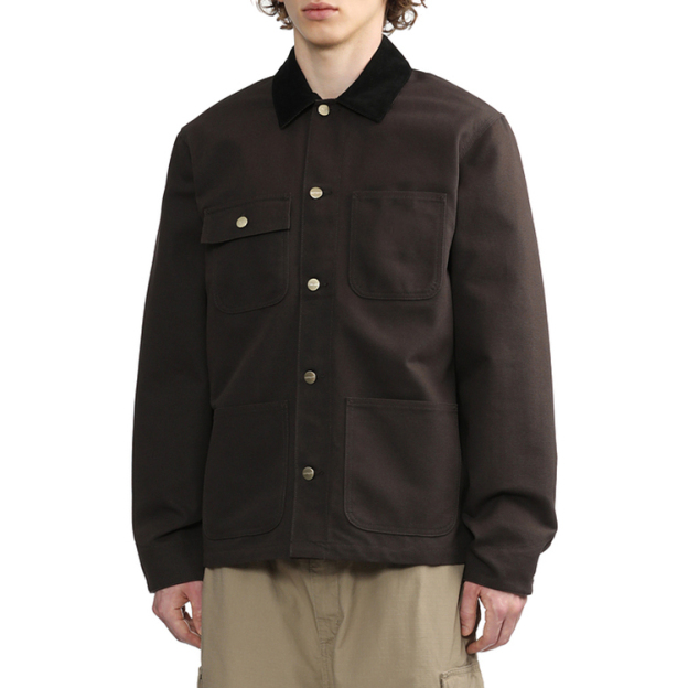 Simple Button-Decorated Retro Style Men's Long-Sleeved Top