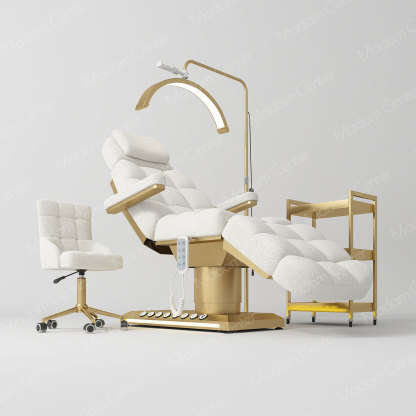 1011 Lambswool Fabric Electric Beauty Bed | Foot Control