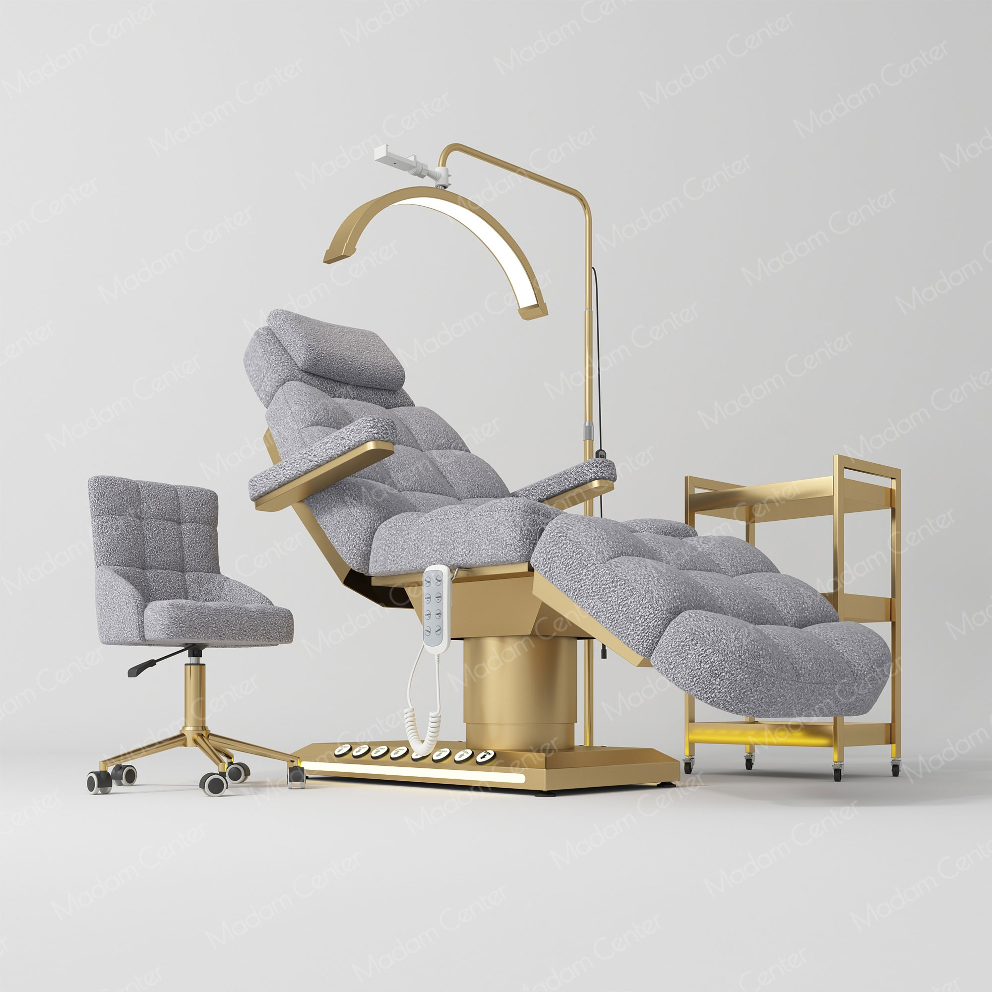 1011 Lambswool Fabric Electric Beauty Bed | Foot Control