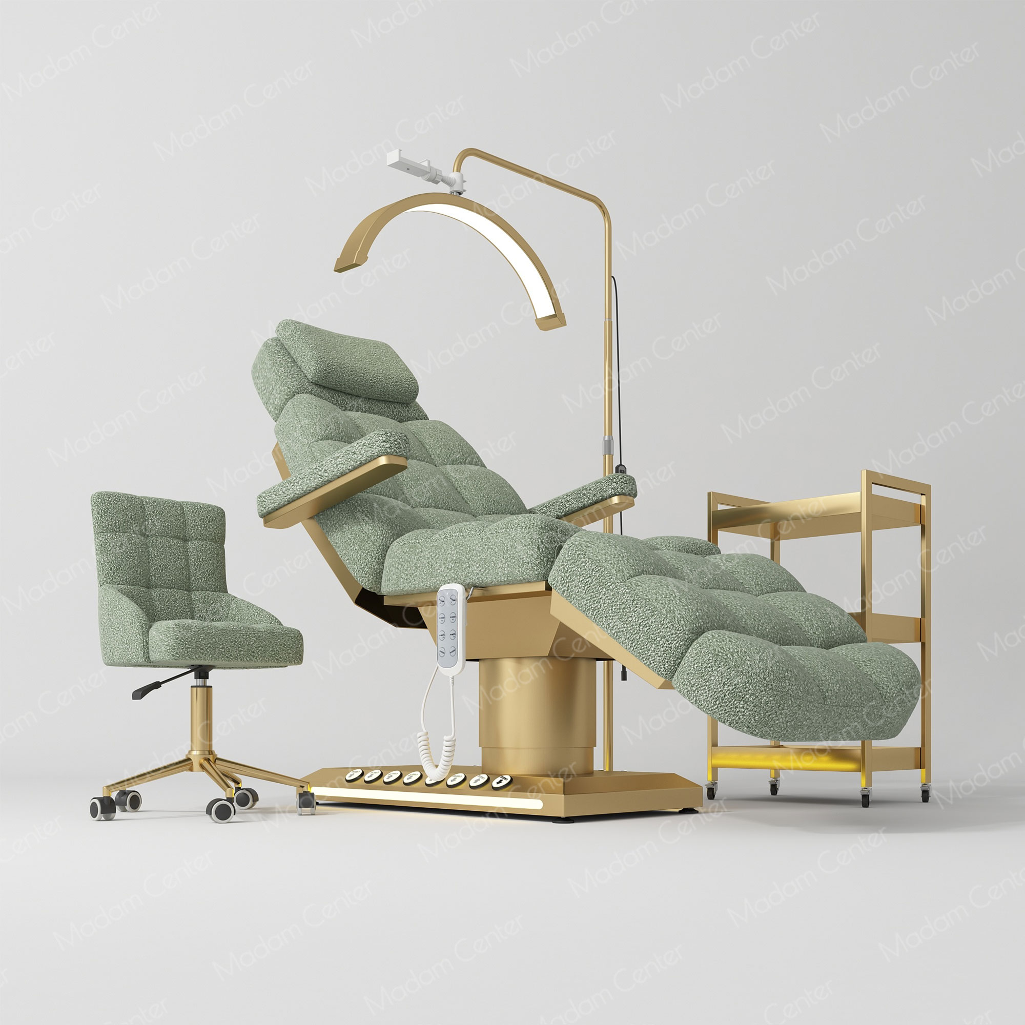 1011 Lambswool Fabric Electric Beauty Bed | Foot Control