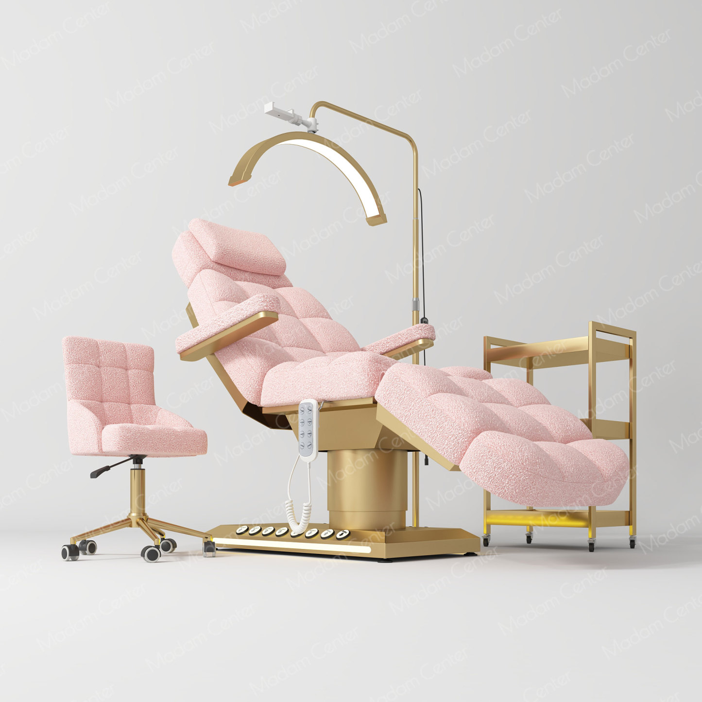 1011 Lambswool Fabric Electric Beauty Bed | Foot Control