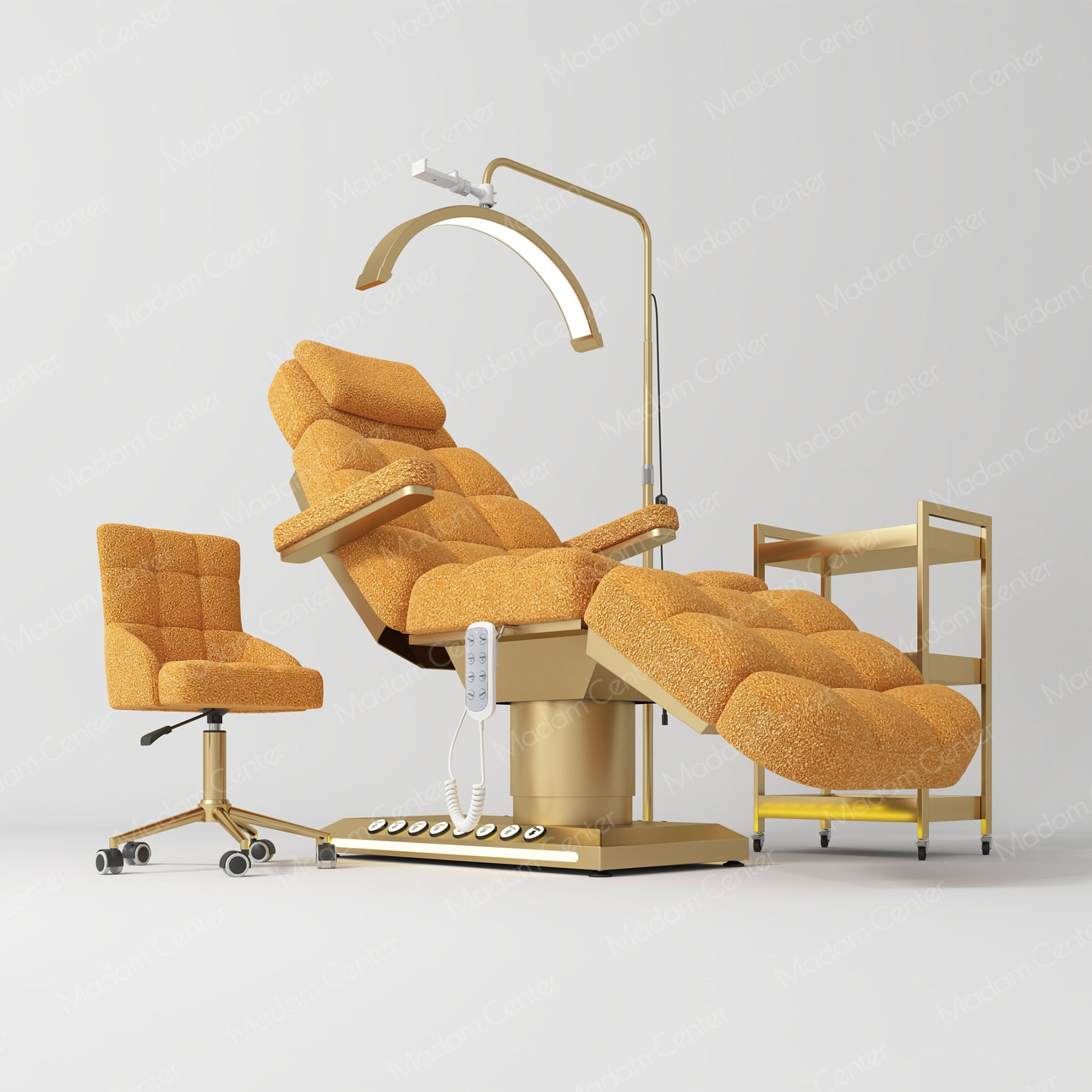 1011 Lambswool Fabric Electric Beauty Bed | Foot Control