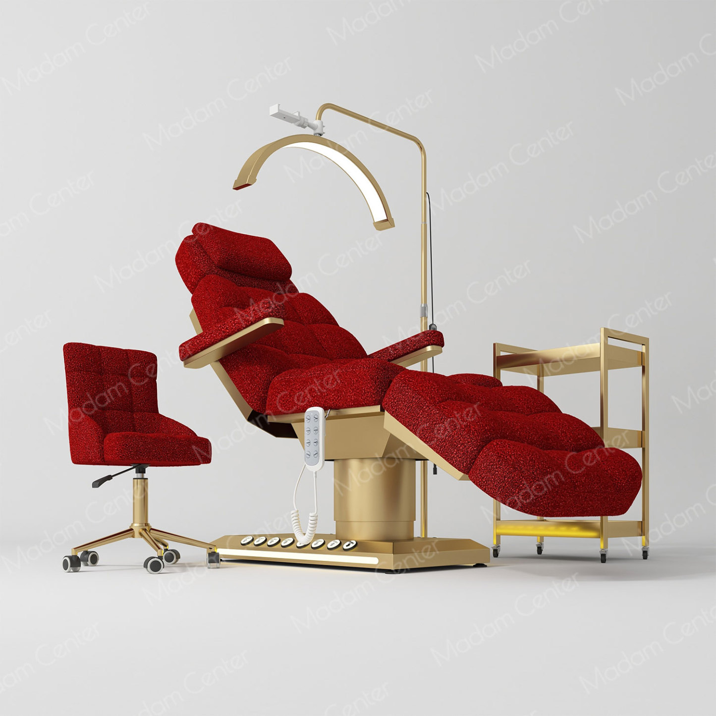 1011 Lambswool Fabric Electric Beauty Bed | Foot Control