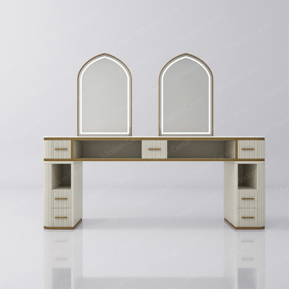 1112 Barber Mirror Station with LED Light-madamcenterOriginal Design,Barber Salon.,原创,Barber Salon