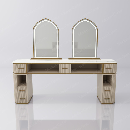 1112 Barber Mirror Station with LED Light-madamcenterOriginal Design,Barber Salon.,原创,Barber Salon