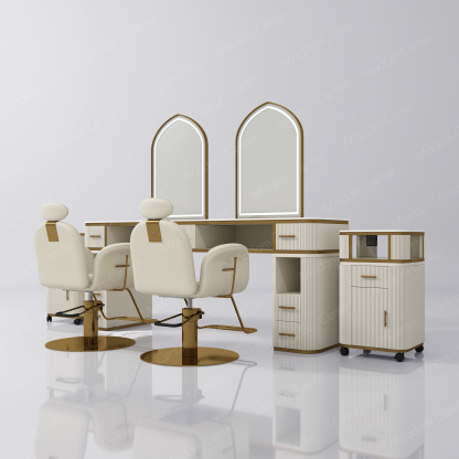 1112 Barber Mirror Station with LED Light-madamcenterOriginal Design,Barber Salon.,原创,Barber Salon