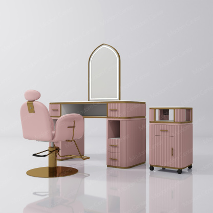 1112 Barber Mirror Station with LED Light-madamcenterOriginal Design,Barber Salon.,原创,Barber Salon