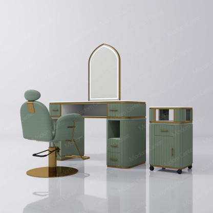 1112 Barber Mirror Station with LED Light-madamcenterOriginal Design,Barber Salon.,原创,Barber Salon