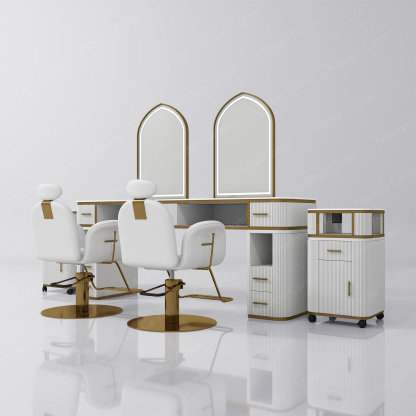 1112 Barber Mirror Station with LED Light-madamcenterOriginal Design,Barber Salon.,原创,Barber Salon