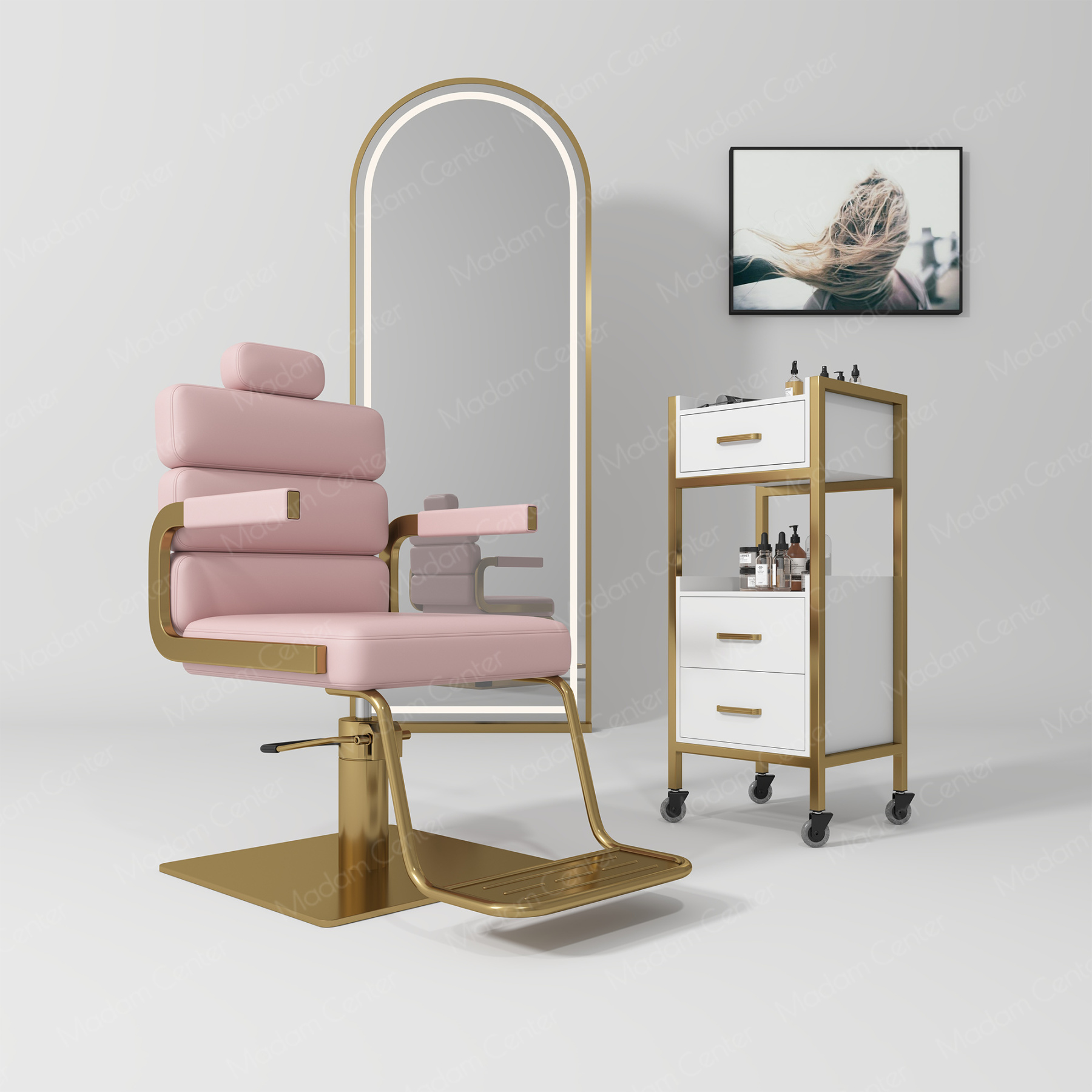 0731 Barber Hairdressing Chair-madamcenterOriginal Design,Barber Salon.,原创,Barber Salon,Barber Chair