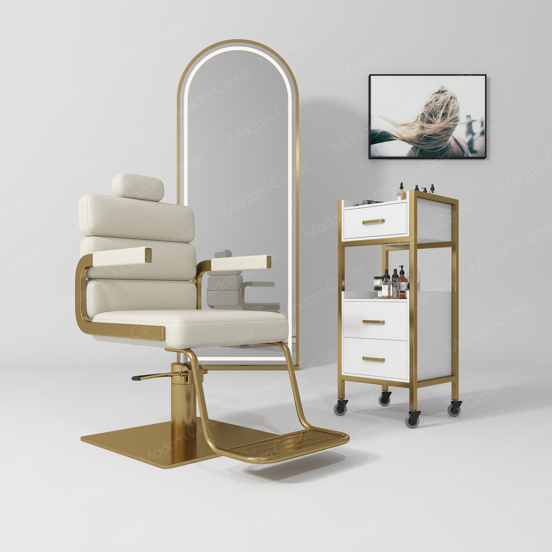 0731 Barber Hairdressing Chair-madamcenterOriginal Design,Barber Salon.,原创,Barber Salon,Barber Chair
