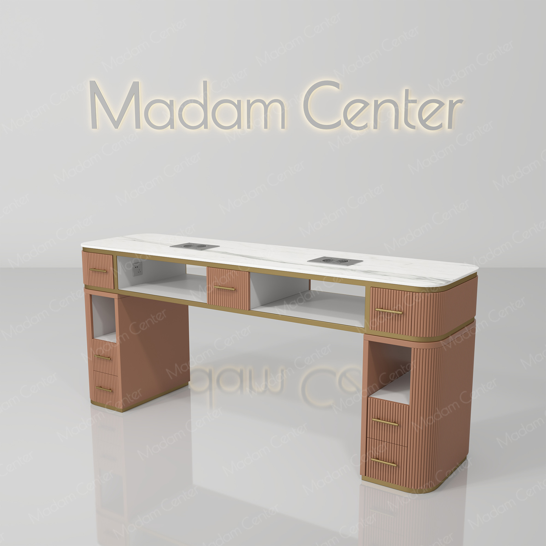 0925 Manicure Table | Double Set-madamcenterOriginal Design,Pedicure & Manicure.,Manicure Table & Chair,原创,美甲桌椅