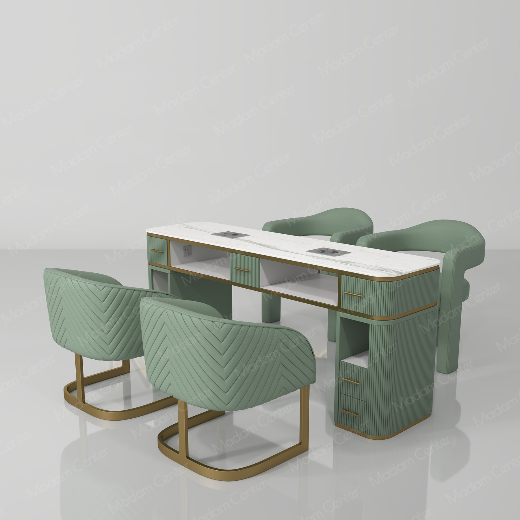 0925 Manicure Table | Double Set-madamcenterOriginal Design,Pedicure & Manicure.,Manicure Table & Chair,原创,美甲桌椅