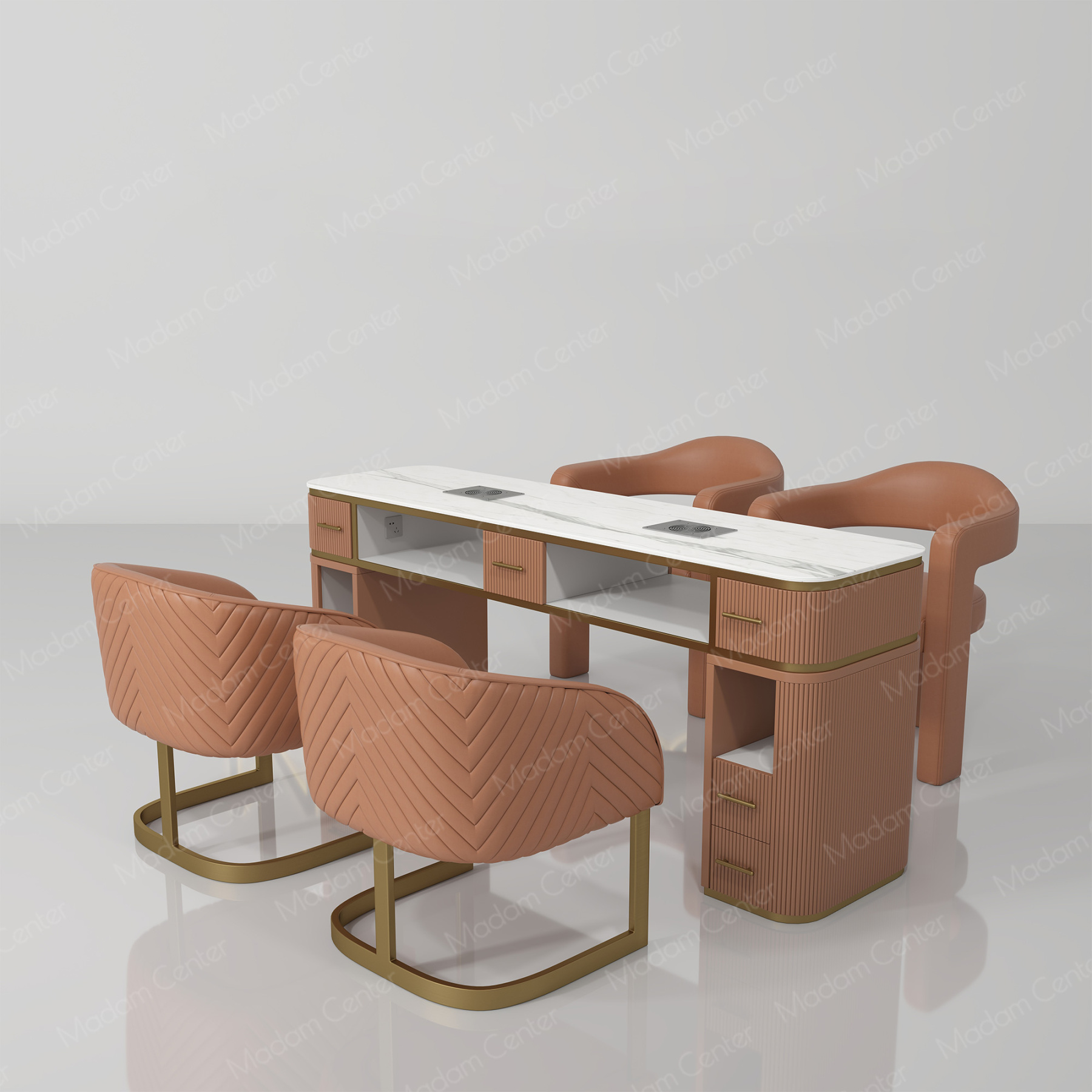 0925 Manicure Table | Double Set-madamcenterOriginal Design,Pedicure & Manicure.,Manicure Table & Chair,原创,美甲桌椅