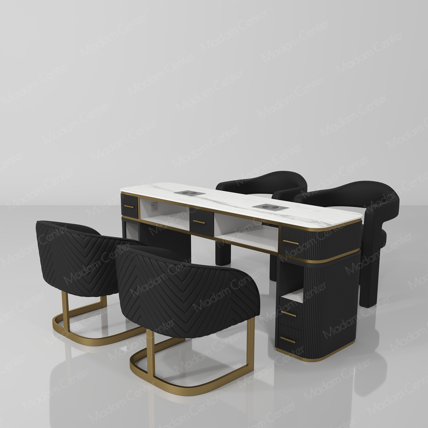 0925 Manicure Table | Double Set-madamcenterOriginal Design,Pedicure & Manicure.,Manicure Table & Chair,原创,美甲桌椅