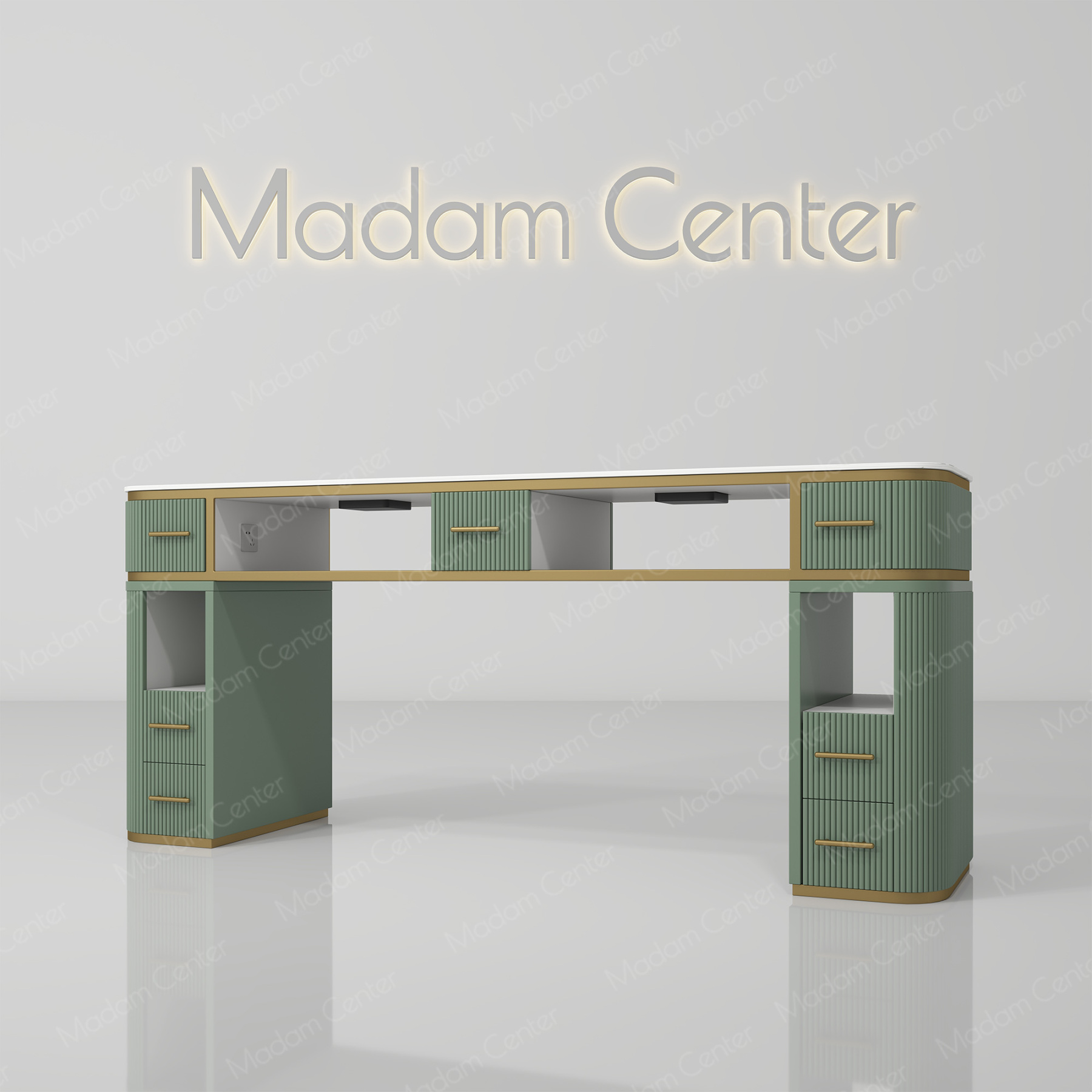 0925 Manicure Table | Double Set-madamcenterOriginal Design,Pedicure & Manicure.,Manicure Table & Chair,原创,美甲桌椅