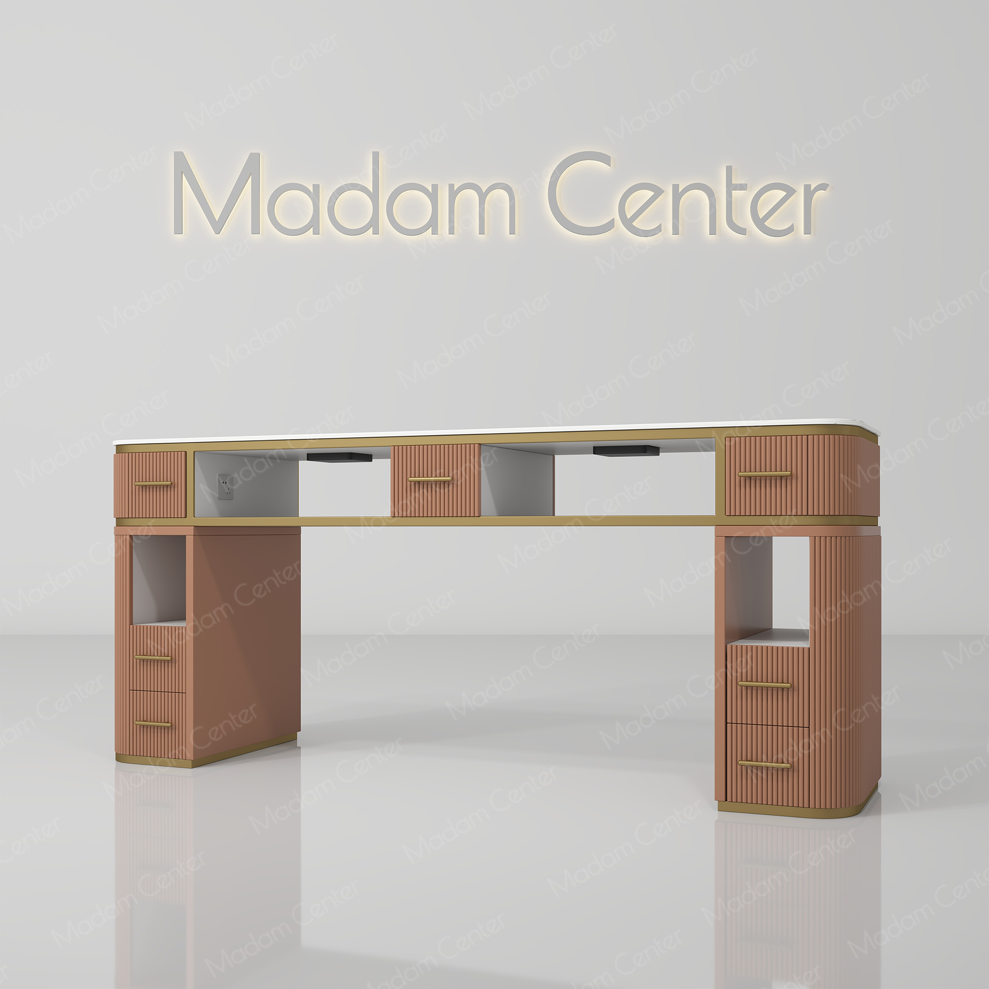 0925 Manicure Table | Double Set-madamcenterOriginal Design,Pedicure & Manicure.,Manicure Table & Chair,原创,美甲桌椅