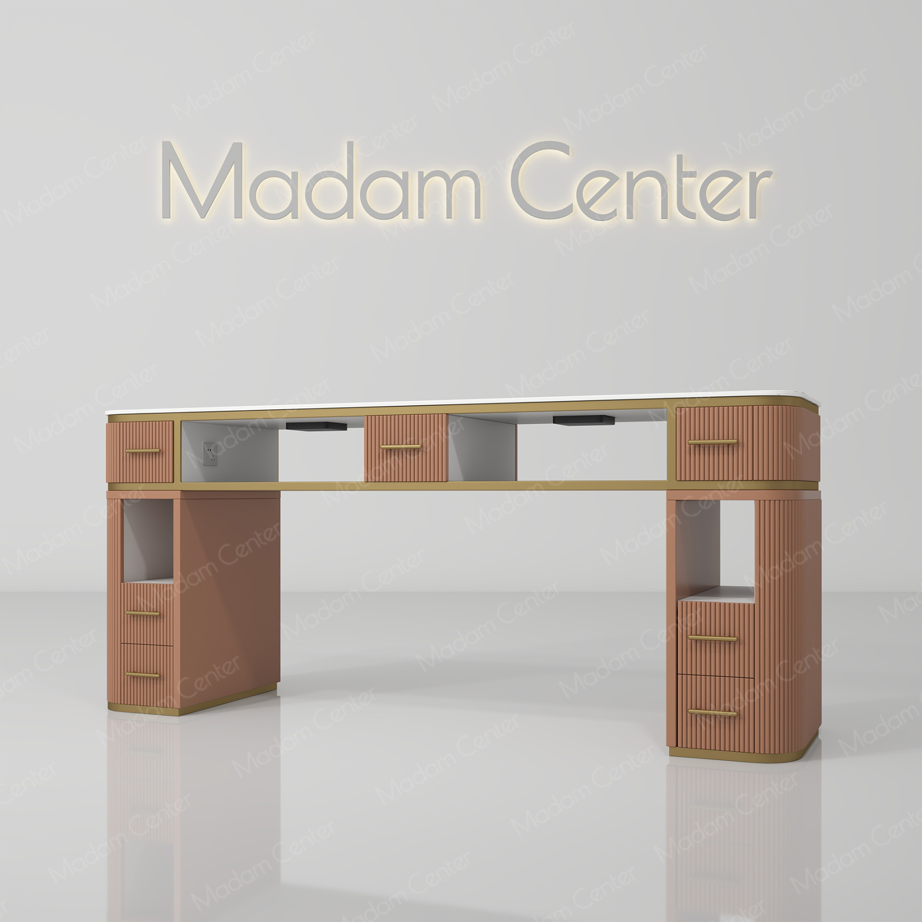 0925 Manicure Table | Double Set-madamcenterOriginal Design,Pedicure & Manicure.,Manicure Table & Chair,原创,美甲桌椅