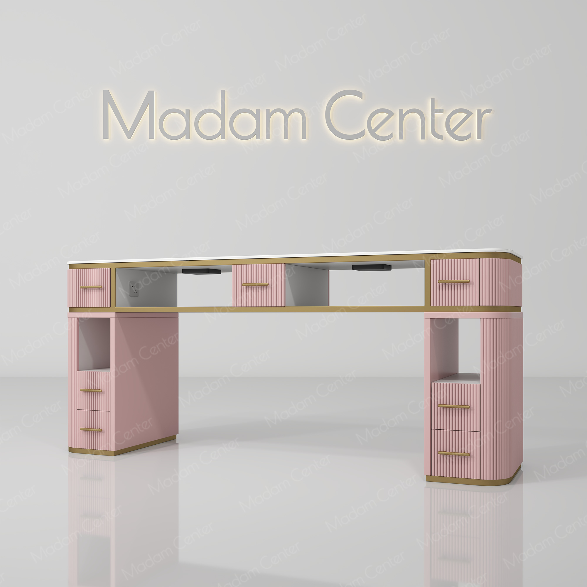 0925 Manicure Table | Double Set-madamcenterOriginal Design,Pedicure & Manicure.,Manicure Table & Chair,原创,美甲桌椅